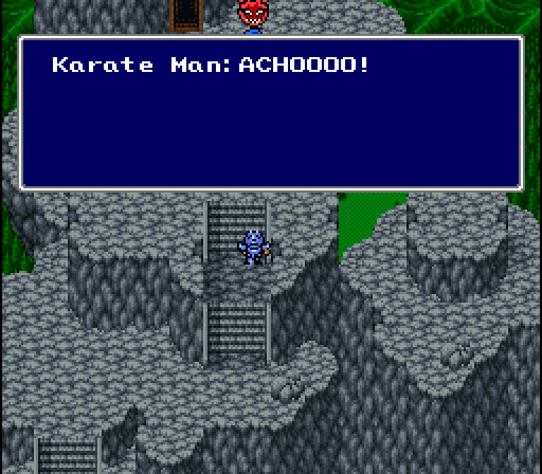 the monks of Fabul in FF4 are SUPPOSED to make generic fighting sounds, but due to poor translation it just looks like all they all have a bad case of the common cold