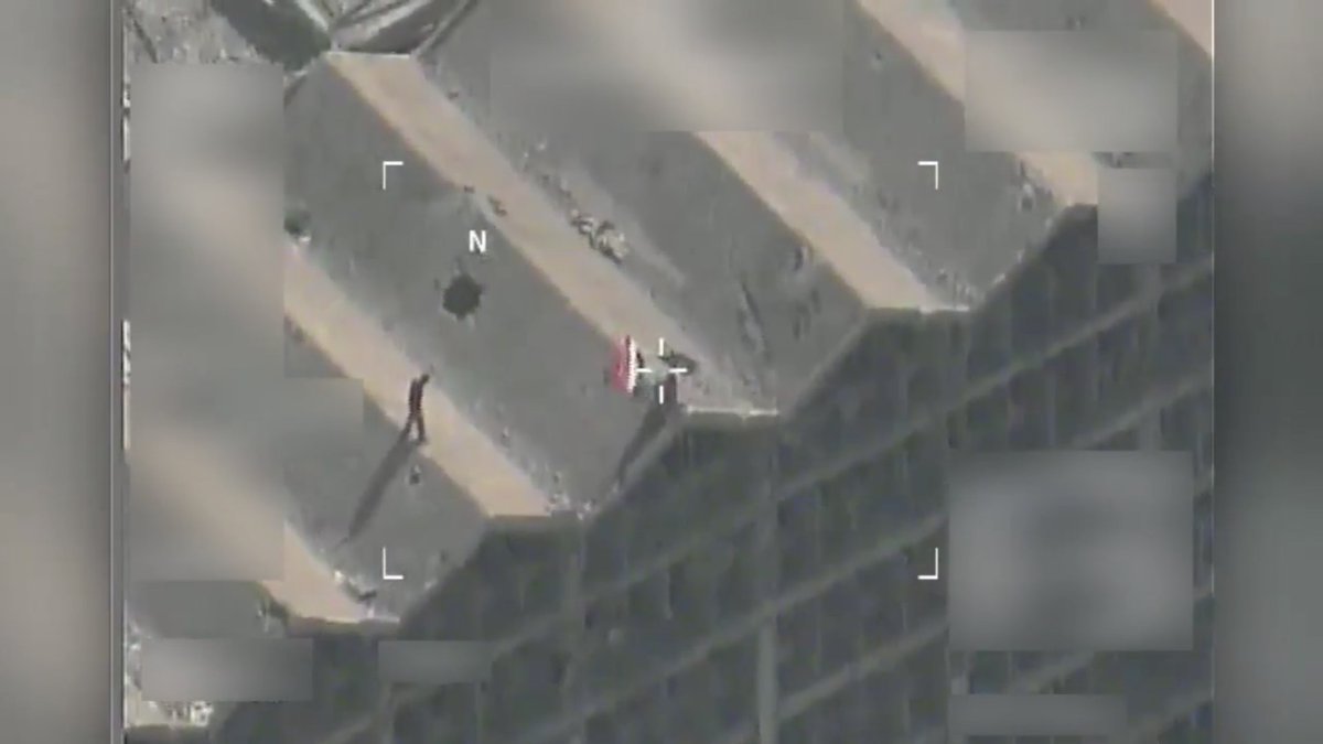 Al-Jamuri Hospital is seven stories tall.There were actually 100 snipers with over 300 human shields.But the Iraqis took the hospital, killing all the terrorists and freeing all the hostages unharmed.ISF = Iraqi Security Forces.