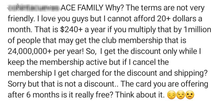 _Cohinta_'s tweet photo. PLEASE READ THE THE ACE FAMILY CLUB TERMS BEFORE SIGNING UP. I KNOW MANY OF US CANNOT AFFORD IT 😫#acefamily #aceclub #acefamilyclub https://t.co/1NTkd928lY