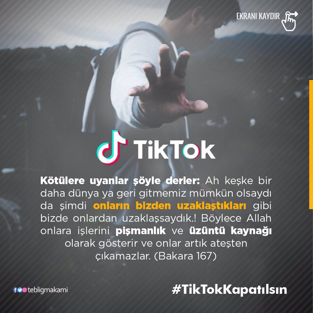tebligmakami's tweet photo. Allah için her gören kardeşimiz en azından 1 kere BEĞENİP PAYLAŞIRSA sesimizi daha hızlı duyururuz. #tiktokkapatılsın https://t.co/tQMXvylPol