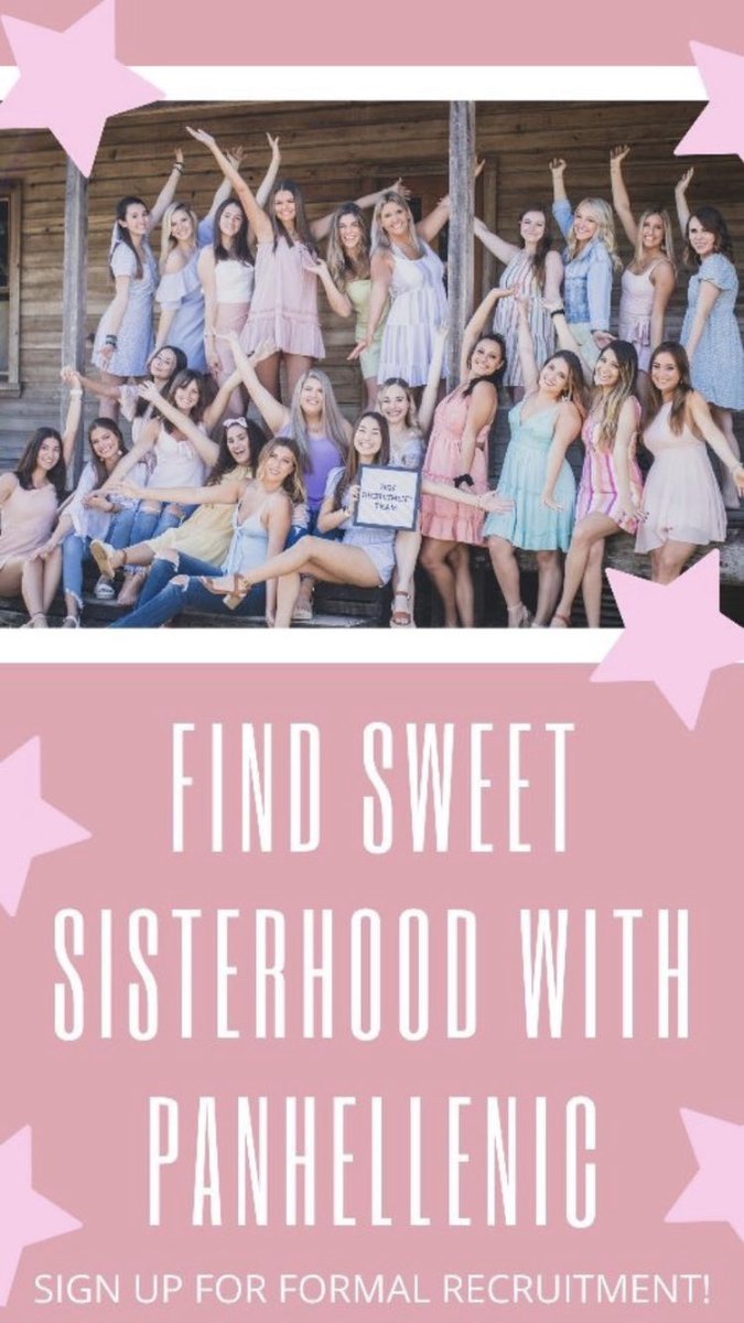 Go Greek! Signup for Formal Recruitment today✨ …panhellenic2020.mycampusdirector2.com/landing/