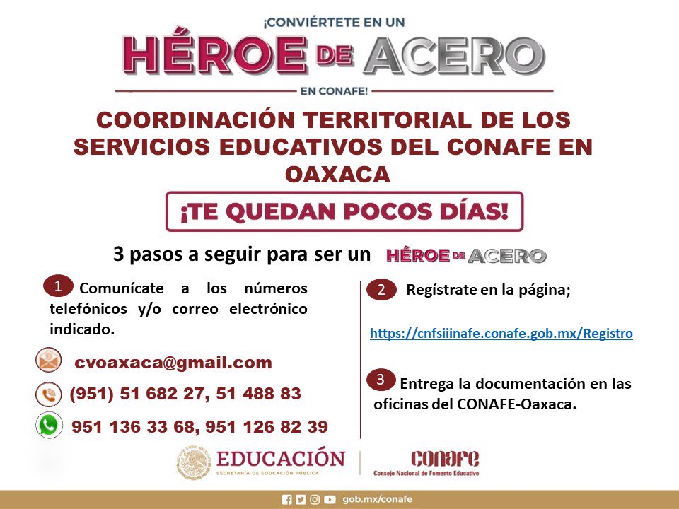 AlfonsoAngelVa2's tweet photo. El @CONAFE_mx en coordinación con la regiduría de educación, con el fin de eficientar los servicios educativos da inicio a la campaña HÉROES DE ACERO, que consiste en reclutar jóvenes que han culminado sus estudios universitarios, para prestar un servicio social durante un ciclo. https://t.co/RlNIKuUyCW