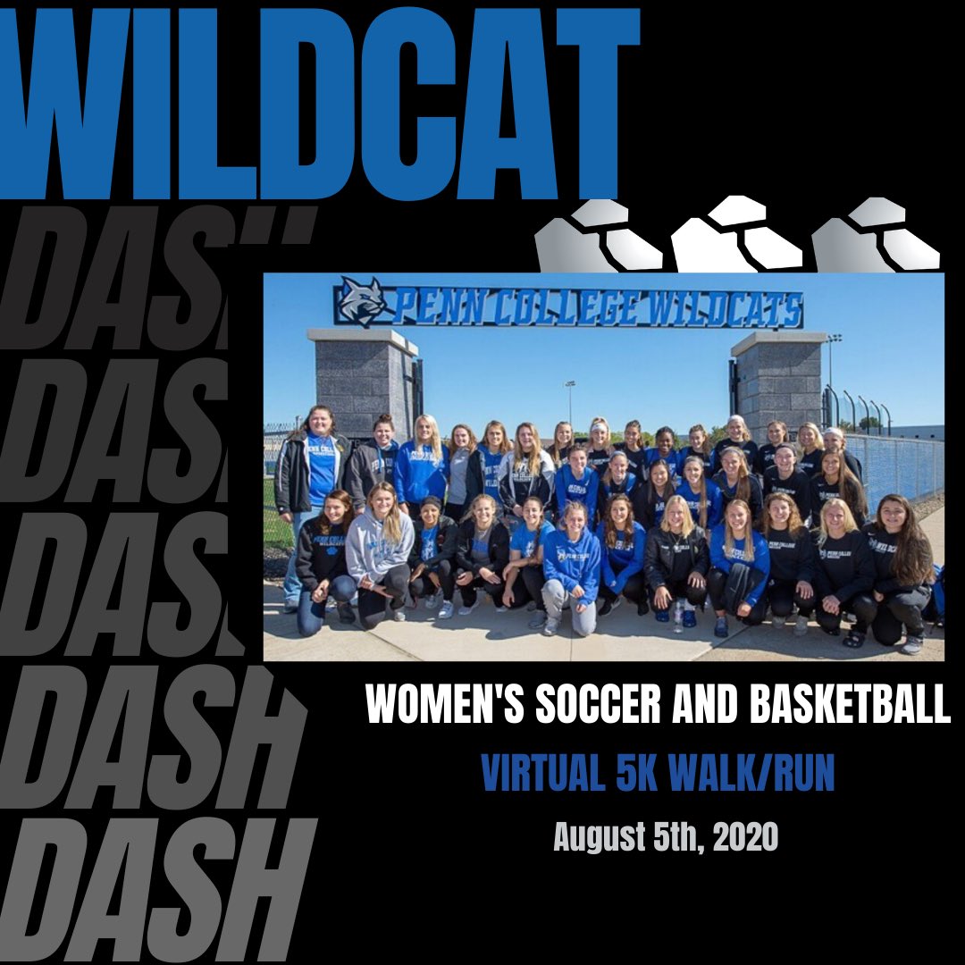 PCTWBasketball's tweet photo. On your mark, get set, DASH! 🐾We have officially kicked off our inaugural Wildcat Dash Virtual 5k walk/run event with @pctwsoccer! Get your running shoes on and get ready to go Wild with the Big Dogs. Link in bio to register! #WeWild😼 #virtual5k #wildcatdash🏀⚽️ https://t.co/VX9SSwZOgz