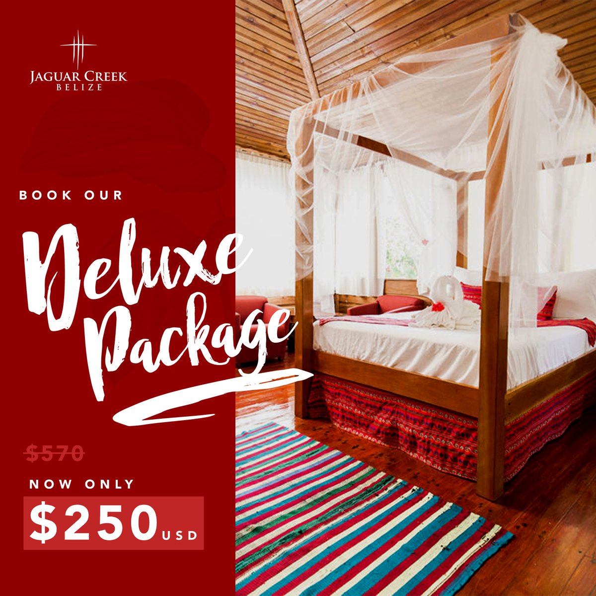 JaguarCreek's tweet photo. This deluxe package is perfect for our international guests who need a couples getaway or a trip with friends! Guests are able to explore this beautiful paradise and be pampered. Offer valid through December 31st 2021. >>>https://t.co/Yu7hy3rWaG
#comegetlostwithus
#belize https://t.co/UxIJR54apC