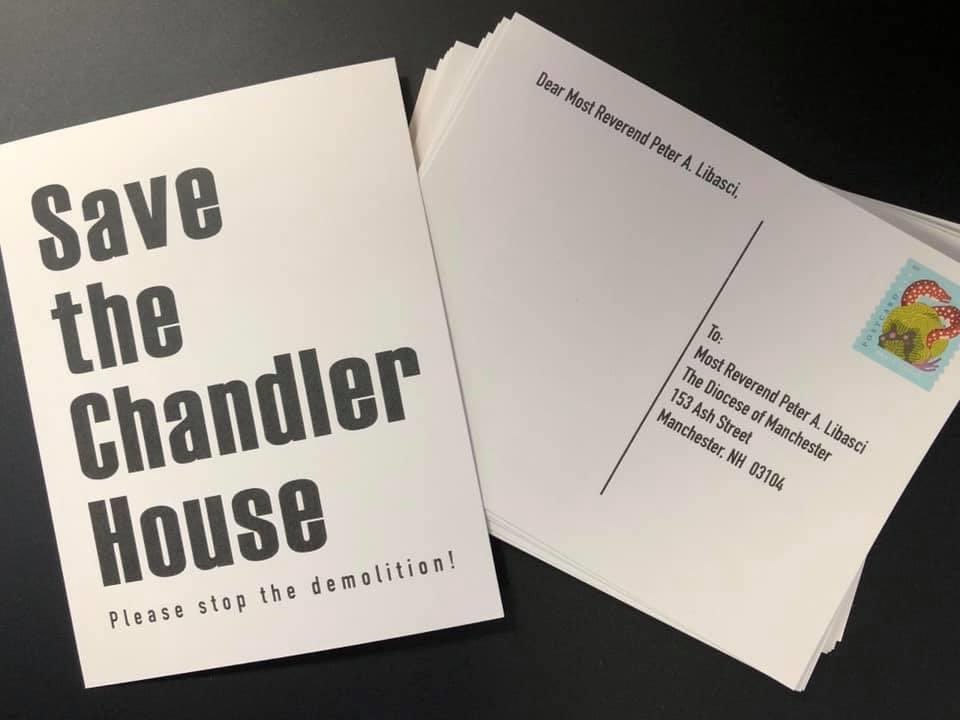 We will believe <a href="/CatholicNH/">CatholicNH</a> ‘s words when their actions match them. Show you are committed to preservation by withdrawing your request for a demolition permit. Until then, these are headed your way. #SaveTheChandlerHouse