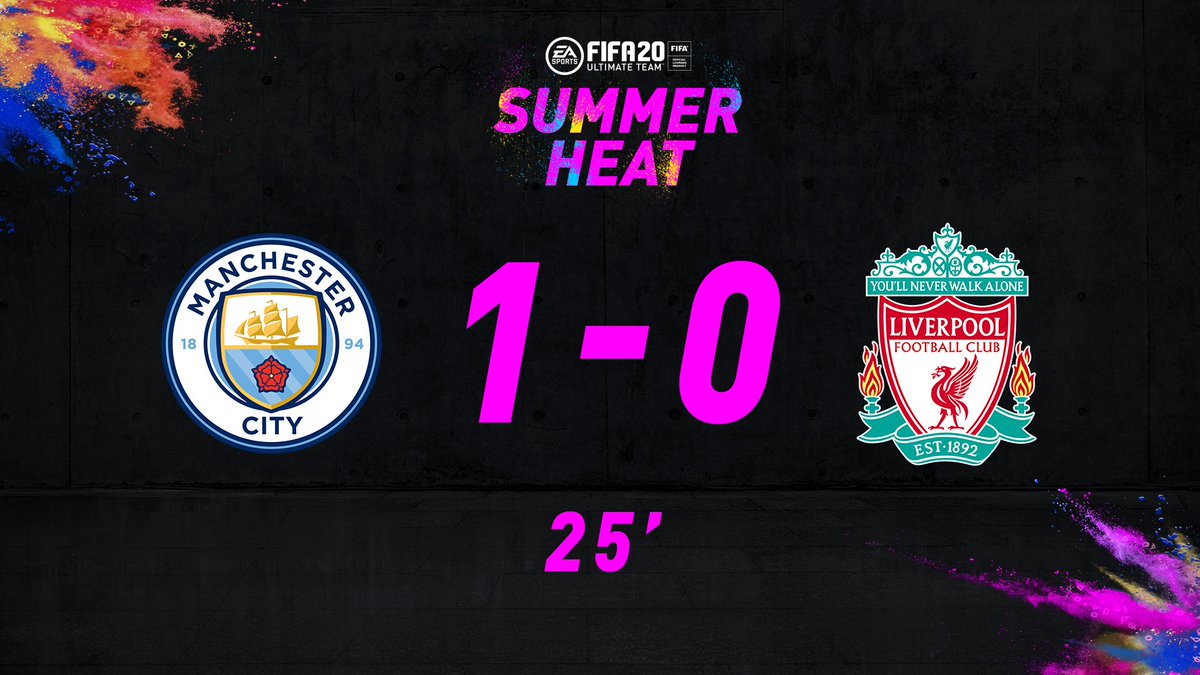 EASPORTSFC's tweet photo. Fireworks, literal and figurative, but a penalty sees the deadlock between @ManCity and @LFC broken. 1-0 to City!

92 Phil Foden takes the lead in the quest for the +3 OVR upgrade 👀

Who do you see getting on the scoreboard next? 🤔 https://t.co/fjseoUAZlb