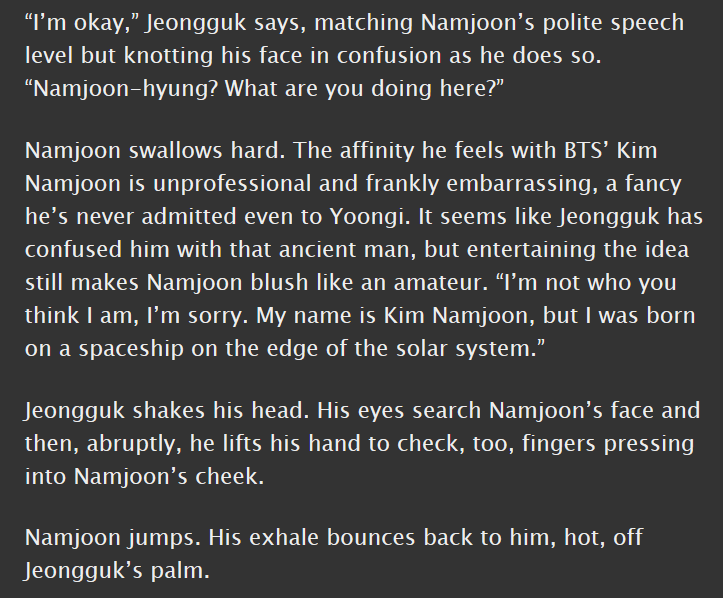 namkook, e, 64k || canon-divergent kinda? canon and then some?, space, mcd || i don't play favorites but i'm playing favorites, this is the best fic in the fandom and it's DEVASTATINGLY SAD and devastatingly happy and so carefully constructed, read it!  https://archiveofourown.org/works/18791263 