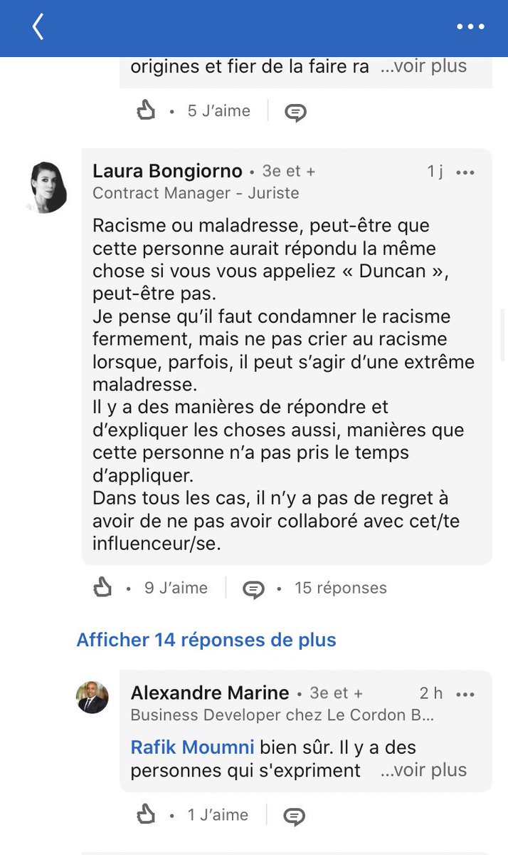 NoorBeez's tweet photo. LinkedIn c chaud srx un mec poste le message qu’il a reçu après avoir contacté un influenceur pour un partenariat. La réponse est claire nette &amp; précise mais la majorité des commentaires en dessous c’est « attention à ne pas crier au racisme pour rien ». Le monde pro me dégoûte. https://t.co/y0GtJxeF4K