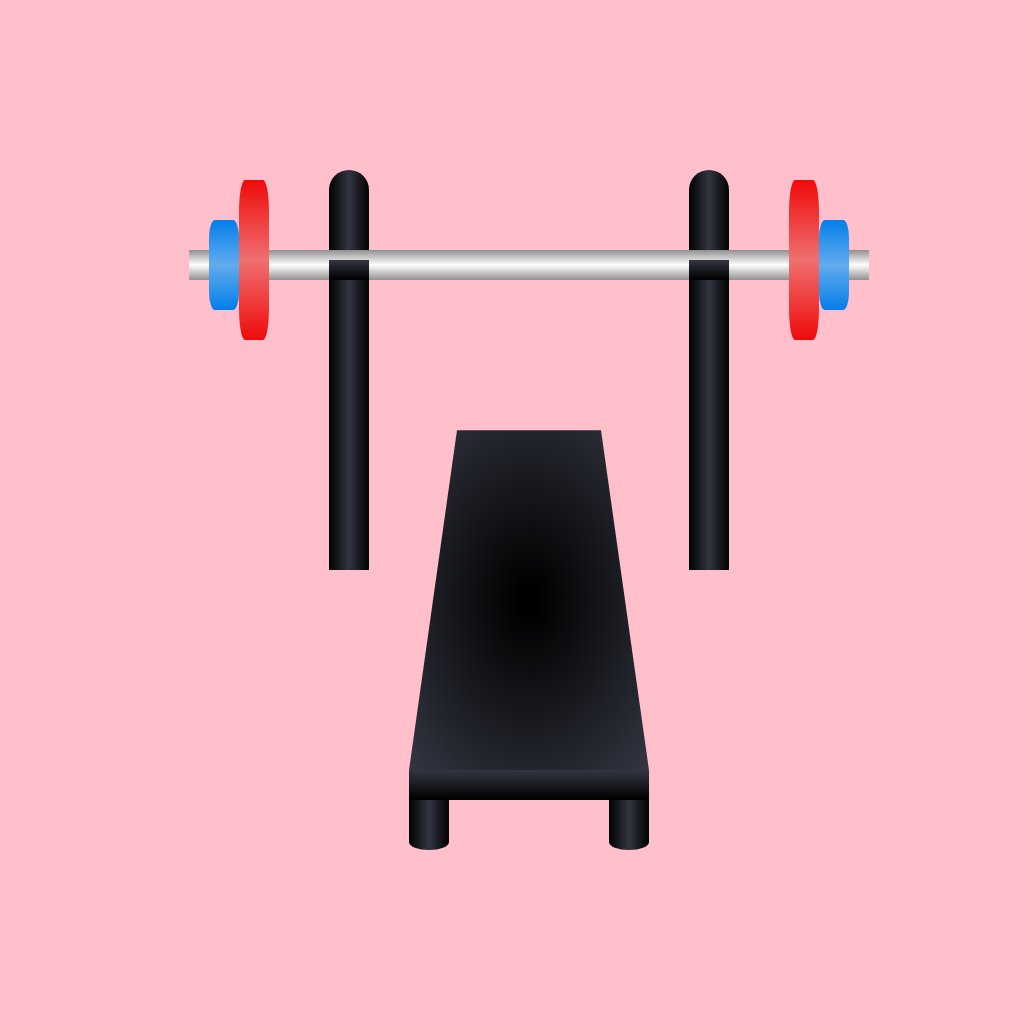 Day 48 - I've been missing the gym in lockdown, so I made a little bench press rig in  @CodePen  https://codepen.io/aitchiss/pen/qBbpmdV  Very simple shapes in this one so had a little time to have some fun with gradients  #100daysProjectScotland  #100daysProjectScotland2020