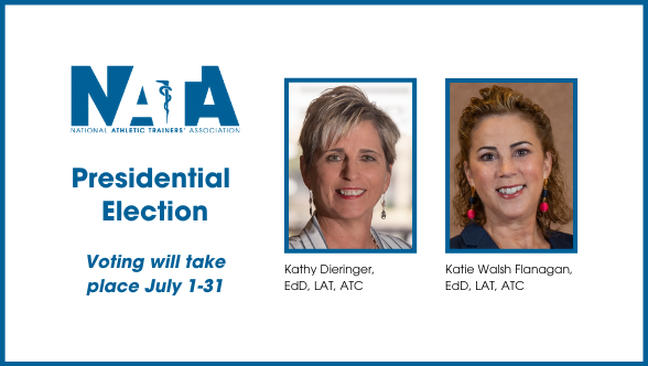 NATA (@nata1950) on Twitter photo Have a question for NATA presidential candidates Kathy Dieringer, EdD, LAT, ATC, and Katie Walsh Flanagan, EdD, LAT, ATC? The candidates will address member submitted questions July 15 during Face Time at #VNATA2020. Submit questions now to marketing@nata.org. Have a question for NATA presidential candidates Kathy Dieringer, EdD, LAT, ATC, and Katie Walsh Flanagan, EdD, LAT, ATC? The candidates will address member submitted questions July 15 during Face Time at #VNATA2020. Submit questions now to marketing@nata.org.