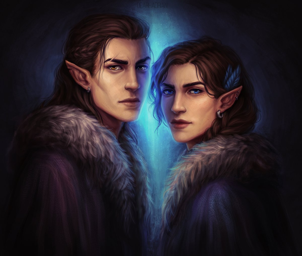 dearHadrian's tweet photo. 2016 / 2020
Good old comparison. Gosh, I feel so nostalgic about this. This was one of my first paintings in Photoshop, I didn't know how to use layers and spent like 7 hours on this, ahhh. #criticalroleredraw https://t.co/bkpOMHo3uJ