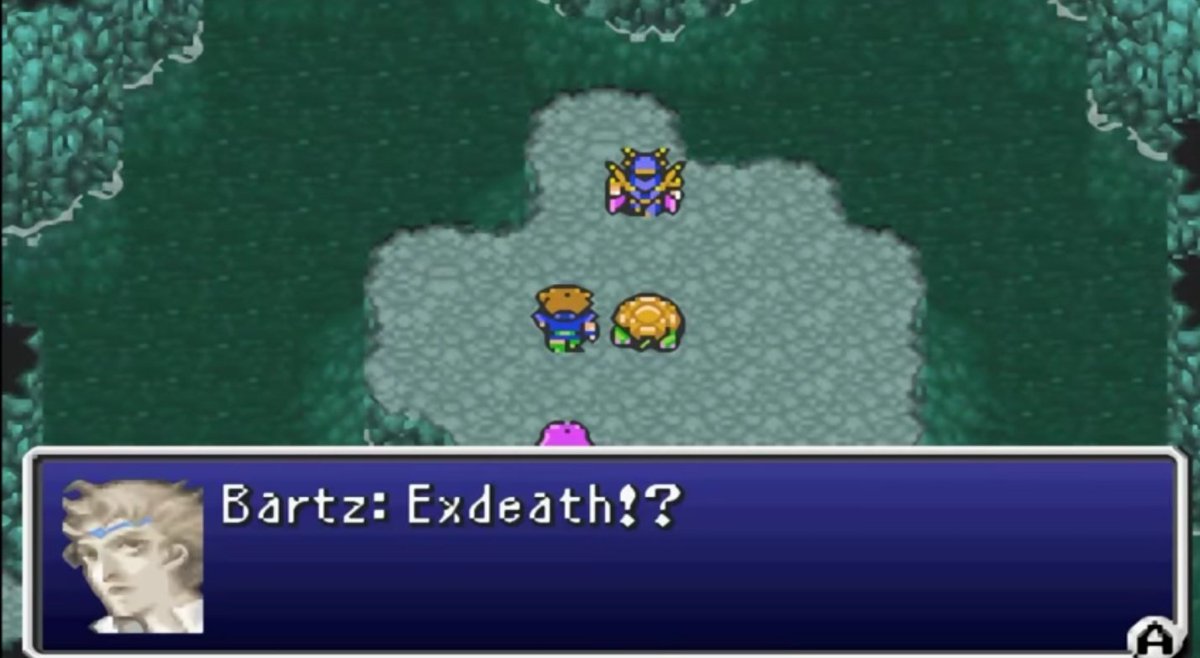 Exdeath, the main antagonist of FF5, is basically the world's most evil tree and has the incredible(?) power to turn himself into a splinter to keep track of the party. This is why he's the best FF villain, don't @ me