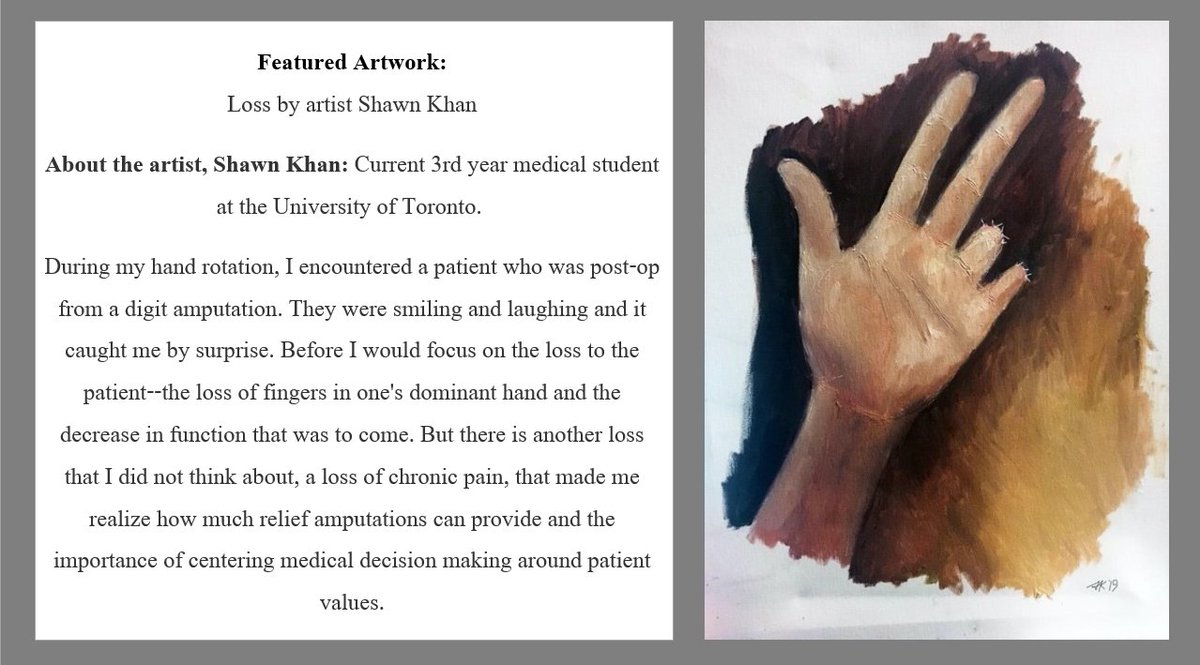 CAME_Foundation's tweet photo. Featured artwork, Loss, from artist Shawn Khan. Part of this year's White Coat, Warm heART &amp; CAME Foundation Silent Auction 2020.   

You can bid on this beautiful piece and more at: https://t.co/PgC1Eg6AgQ https://t.co/4UD1cWp2yZ