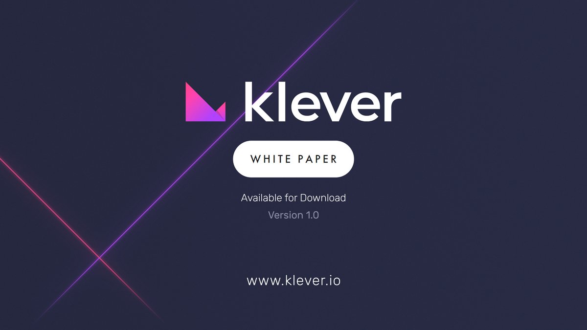 klever_io's tweet photo. #Klever White Paper v1.0 is now live!

You can download the WP at 👉🏽 https://t.co/1p9xoCREju

Or access it at 👉🏽 https://t.co/3yD9LuaJHV

Table of Content
🌐 Klever OS
🤳🏽 Klever App
💹 Klever Exchange
👨🏽‍💻 Klever Labs
💰 Klever Coin (#KLV)
🫂  Team
🛣️ Roadmap

Launch in August 2020 https://t.co/yPVyshvbcc