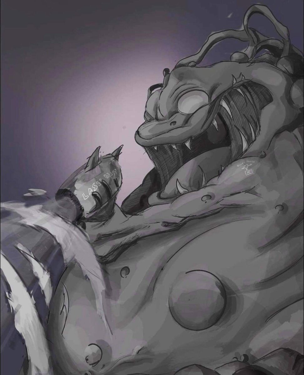 NaomiUDragnir's tweet photo. WORK IN PROGRESS
Version greyscale d'une illustration de blork (game over/ kid paddle)
Couleur et lumière prochainement
@midamkidpaddle
#blork #kidpaddle #bd #illustration #wip #beast #nightmare #laserblast #fangs #crazy https://t.co/9zOEmbHhly