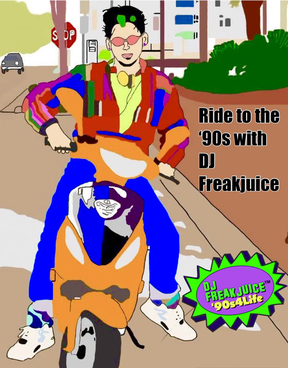 DJFreakjuice's tweet photo. Official #DJFreakjuice Promo art for my shows with @judyrainmusic (#RochelleGomes). Tooned by Jerry Mickey. Look for new videos and podcast soon! Characters created by @evankingshow #90s4Life #judyrain #dj #freakjuice #dopetoons https://t.co/F5sjUDPg87