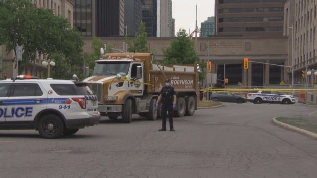 I held this man and talked to him as he lost consciousness.I do not know if he will survive.It was one of the most brutal & horrific things I’ve witnessed. Apologies if I don’t respond as normal - I am in shock. https://www.cbc.ca/news/canada/ottawa/cyclist-crash-wellington-lyon-ottawa-1.5635243