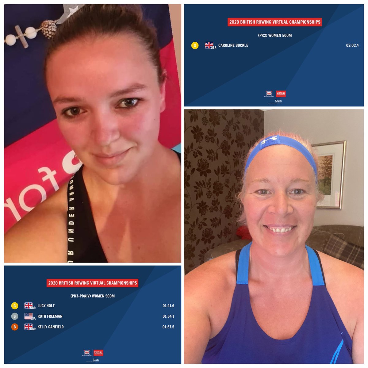 WH4X_15's tweet photo. Congratulations to @Lucieholt15 and @Teambuckle who not only won Gold Medals in the @BritishRowing Virtual Indoor Rowing Championships last weekend but they have now also been informed that they are British Record holders for Woman’s PR3 and PR2 500m respectively.
Simply Oar’some https://t.co/BC7JNZjJpe