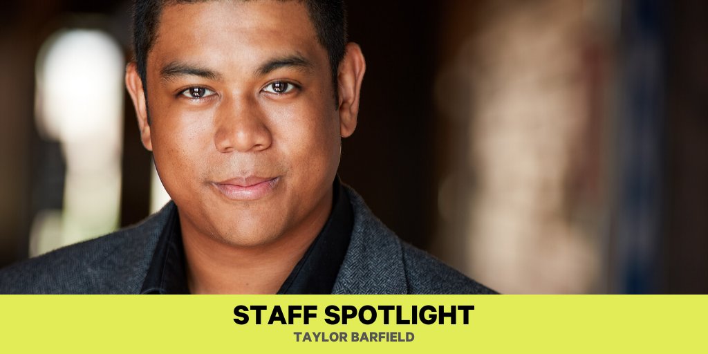 TwoRiverTheater's tweet photo. Staff Spotlight: Taylor Barfield! Taylor is the Literary Manager in our Artistic Department and has been working with Two River since April 2018! View his full spotlight: https://t.co/sYVkc7sr8N​ 
#StaffSpotlight #SceneAtTwoRiver https://t.co/1qR8AaMd6e