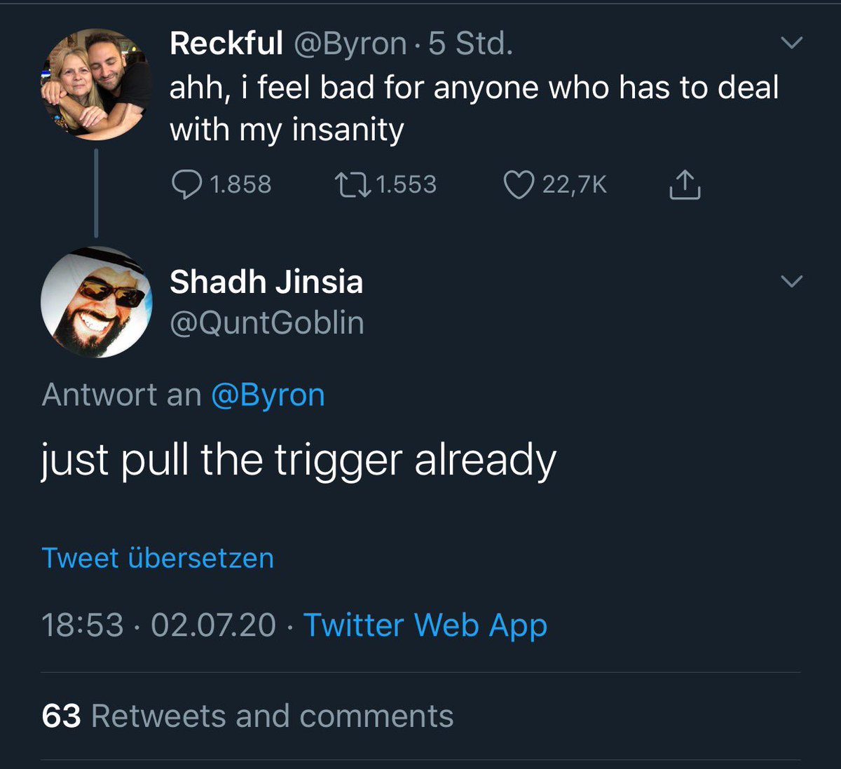 LemaoHoy's tweet photo. Can we just mass report @QuntGoblin thanks #Reckful #RestInPeace https://t.co/ByqJqHRpfa