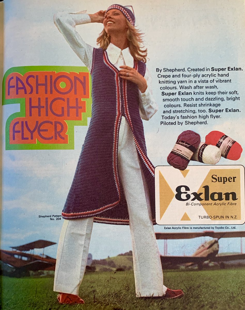 70s_fashion's tweet photo. Fashion High Flyer #1970s #knitting #fashion #acrylic #yarn #shepherd #exlan https://t.co/a0gMlEtYxr