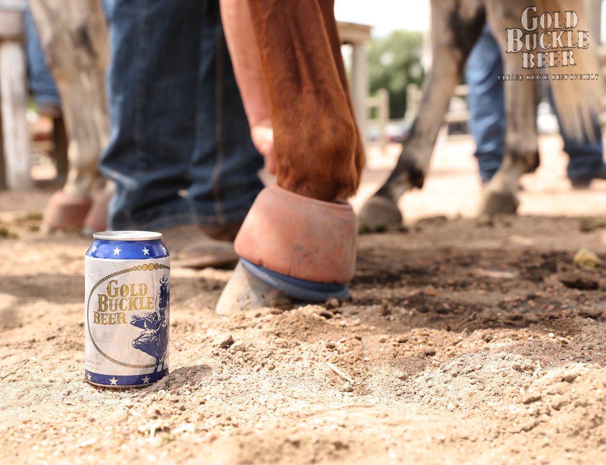 A good horse won’t knock over your Gold Buckle Beer. #GoForTheBuckle #GoldBuckleBeer