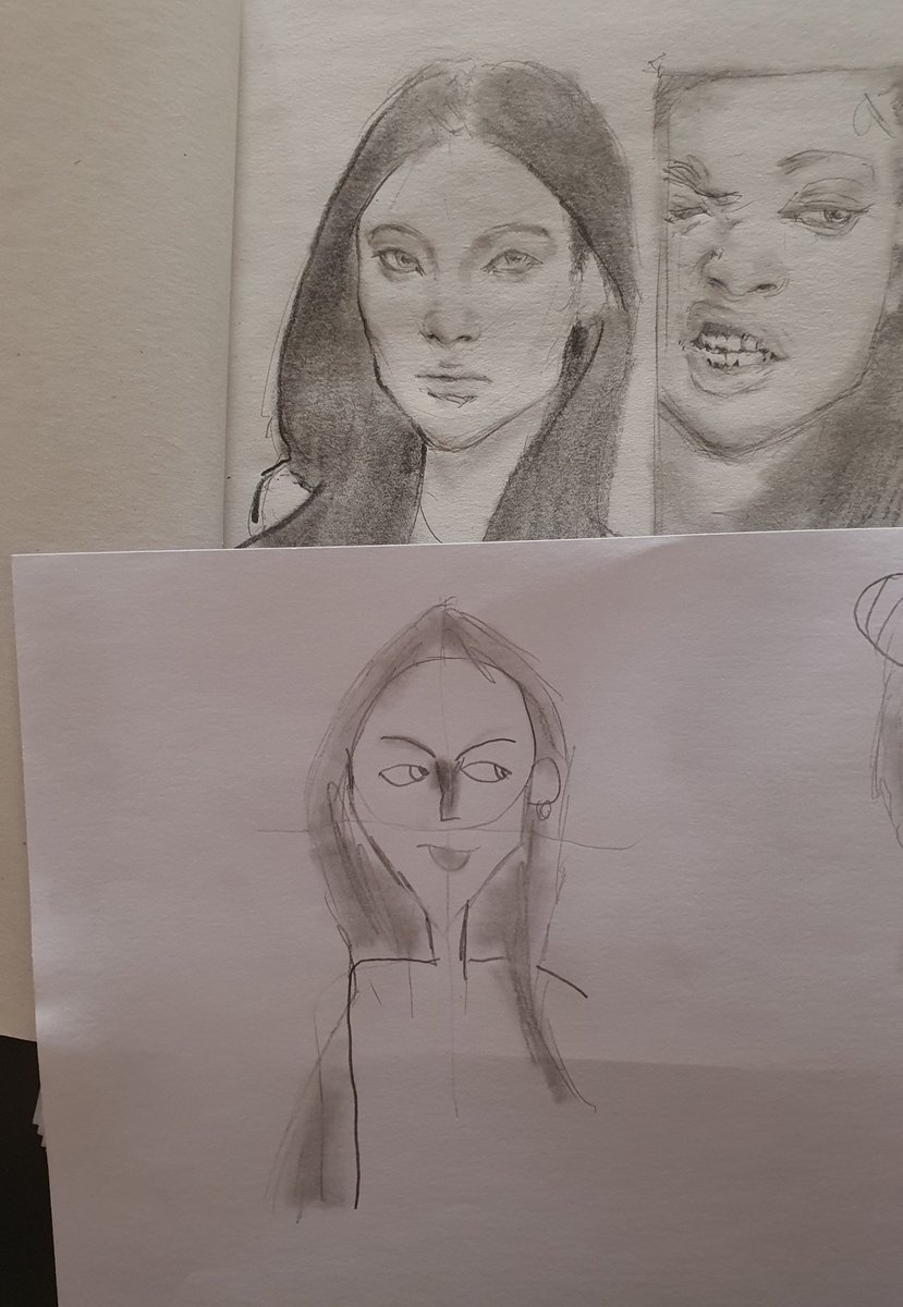 On yesterday's topic of siblings, here's a bunch of things my 11yo sis re-drew from mine. She said the hand drawing was super easy to do....ok..????? 