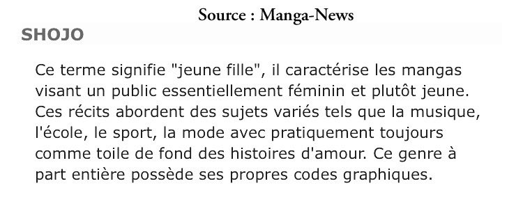 D’autres se rapprochent plutôt du genre Shojo : des relations généralement mignonnes et légères, plus douces que les autres. Ce sont souvent les œuvres que l’on a pris l’habitude d’appeler Shonen-Ai et Shojo-Ai.