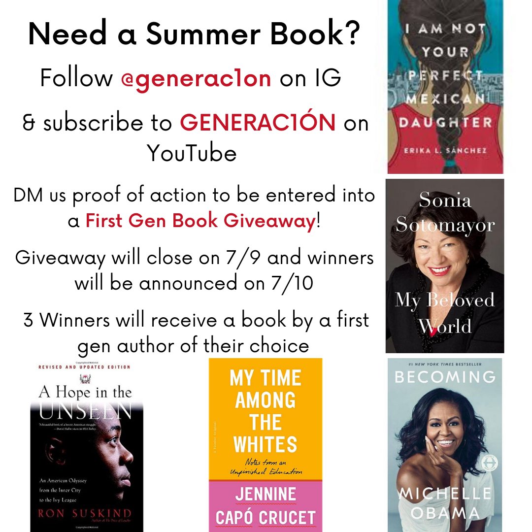 Generac1On's tweet image. Book Giveaway! All you need to do is follow us on IG, subscribe to our YouTube channel, and DM us proof of action!