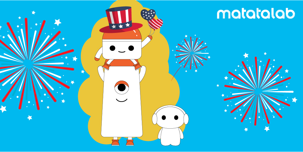 MatataStudioEDU's tweet photo. Happy #4thofjuly!
Set your heart free and let your imagination run wild!
#matatalab #matatabot #codinglikeabc #saturdayvibes #4thofjuly #independenceday #holidays #summer https://t.co/xVlyugUapI