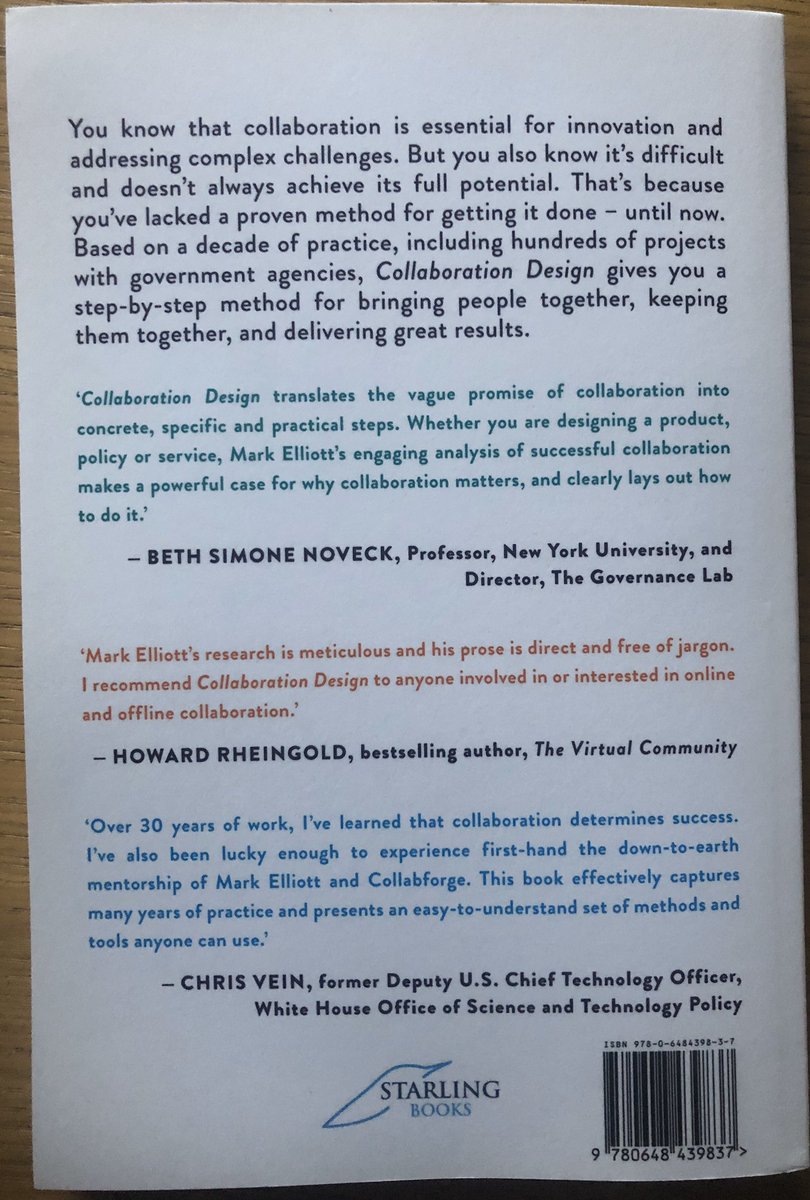 Dr. David Pecotić (@djp1974) on Twitter photo Part of the secret of #collaboration is the cultivation of surprise - and receiving in the mail this week <a href="/Collabforge/">Collabforge</a>’s <a href="/MarkElliott/">MarkElliott</a> new book on how to #design it (endorsed by none other than the legendary <a href="/hrheingold/">(((Howard Rheingold)))</a>) was exactly that! My congrats & thanks to you and the team. Part of the secret of #collaboration is the cultivation of surprise - and receiving in the mail this week <a href="/Collabforge/">Collabforge</a>’s <a href="/MarkElliott/">MarkElliott</a> new book on how to #design it (endorsed by none other than the legendary <a href="/hrheingold/">(((Howard Rheingold)))</a>) was exactly that! My congrats & thanks to you and the team.