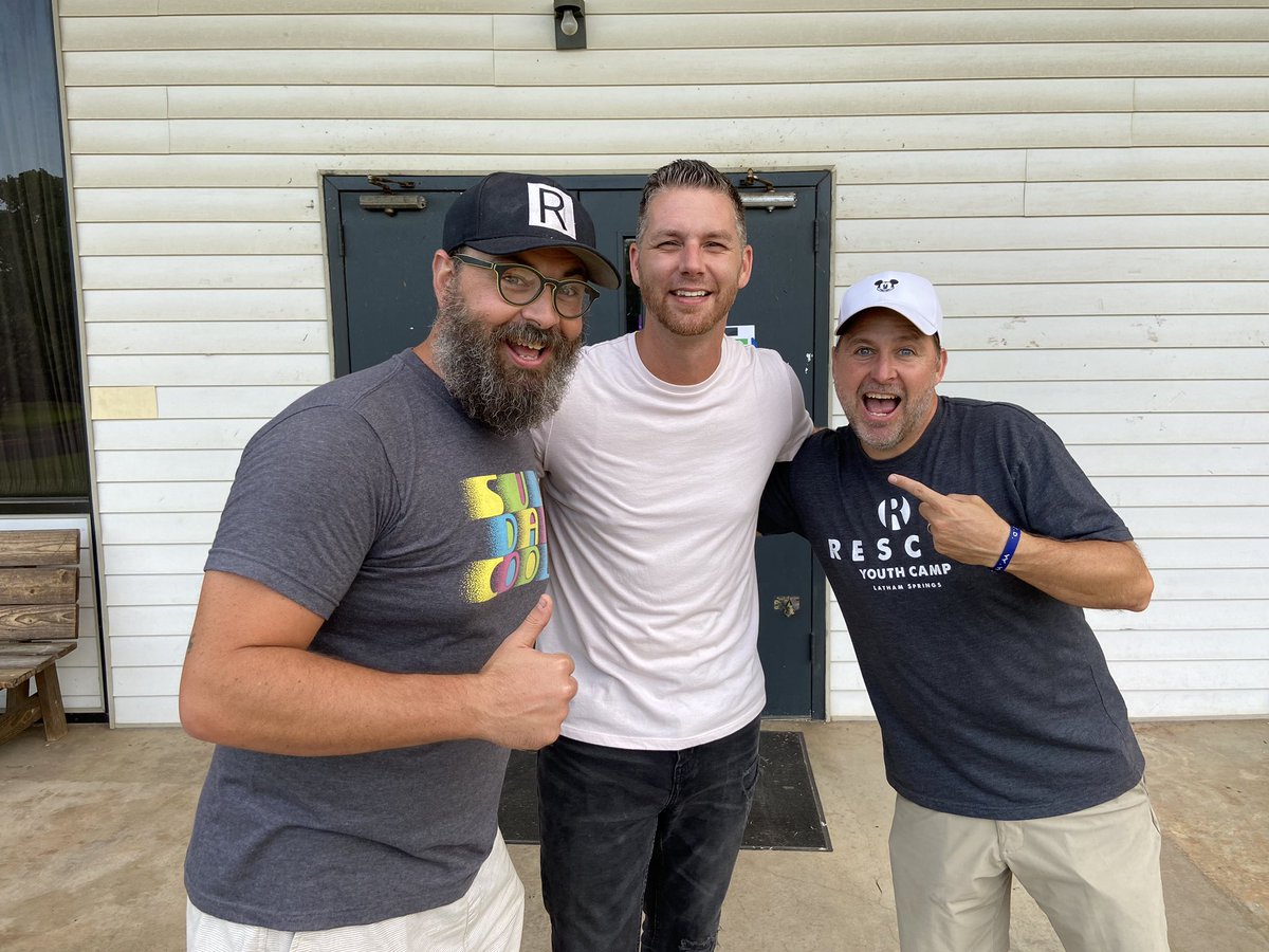 HurtAndManley's tweet photo. Thankful for a great week @LathamSprings so many decisions for Jesus and so many great memories! @shane_pruitt78 @nickgainey @TheChrisHurtman @BeardedManley can’t wait for next year!! https://t.co/Glbz7vuxMm