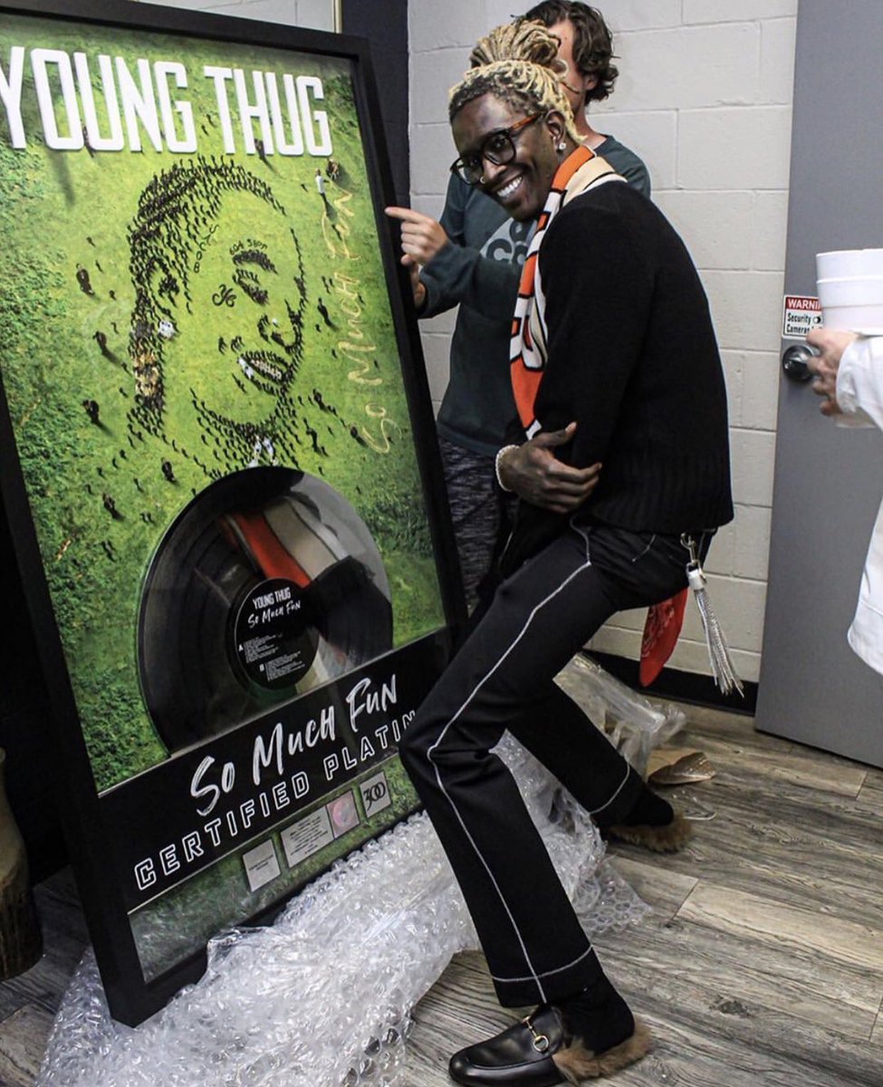 GAFollowers's tweet image. Young Thug now has his first platinum album. 🔥🔥🔥🔥