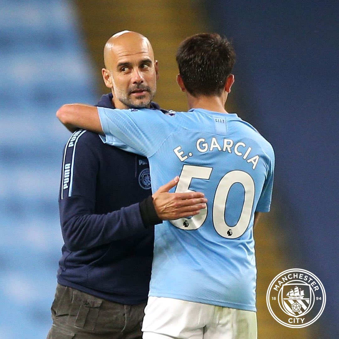 City_Chief's tweet photo. 🗣| Pep on Eric Garcia: 

“He’s a City fan. He played against Salah and Mane. He’s 19, he had a kick against Arsenal, had training for three or four days after 10 days out and he was awesome. We are so proud to have Eric from the academy. We can count on them.“ https://t.co/w2x0zc0lBn