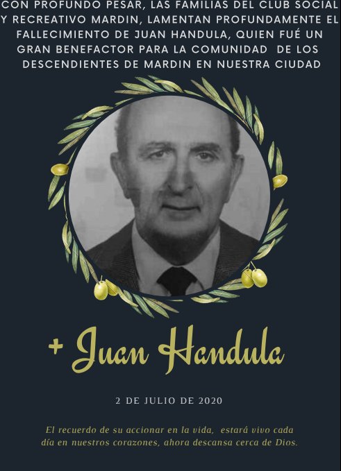 ClubMardin's tweet photo. 🕇Juan Handula. 2 de Julio 2020 https://t.co/5m2sRQU8OA