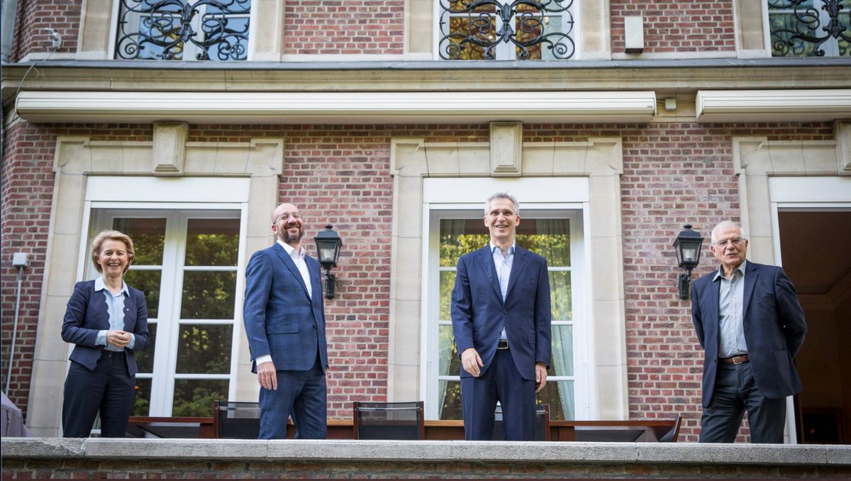 NATO/EU leaders looking like they're about to drop the hottest jazz clarinet album of the summer