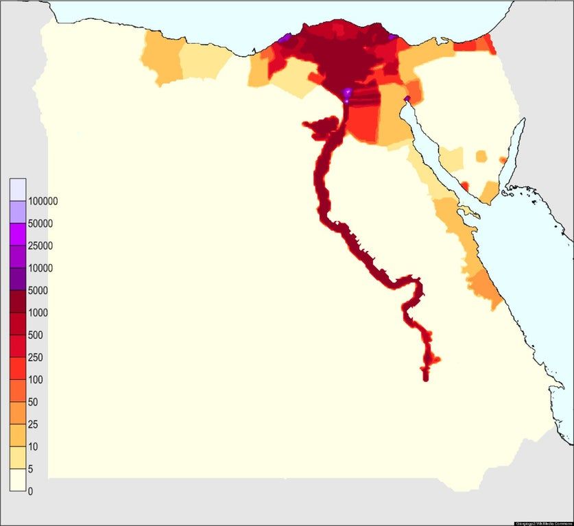 bbsgeography's tweet image. Where most people live in Egypt 🇪🇬 Why do you think so many people live along this red line that works it way from the north to south of the country? 🤔 #BBSMapWeek #Cairo #Africa #Egypt