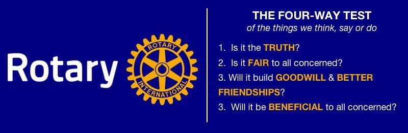 chiefjoekitchen's tweet image. #FourWayTest @Rotary