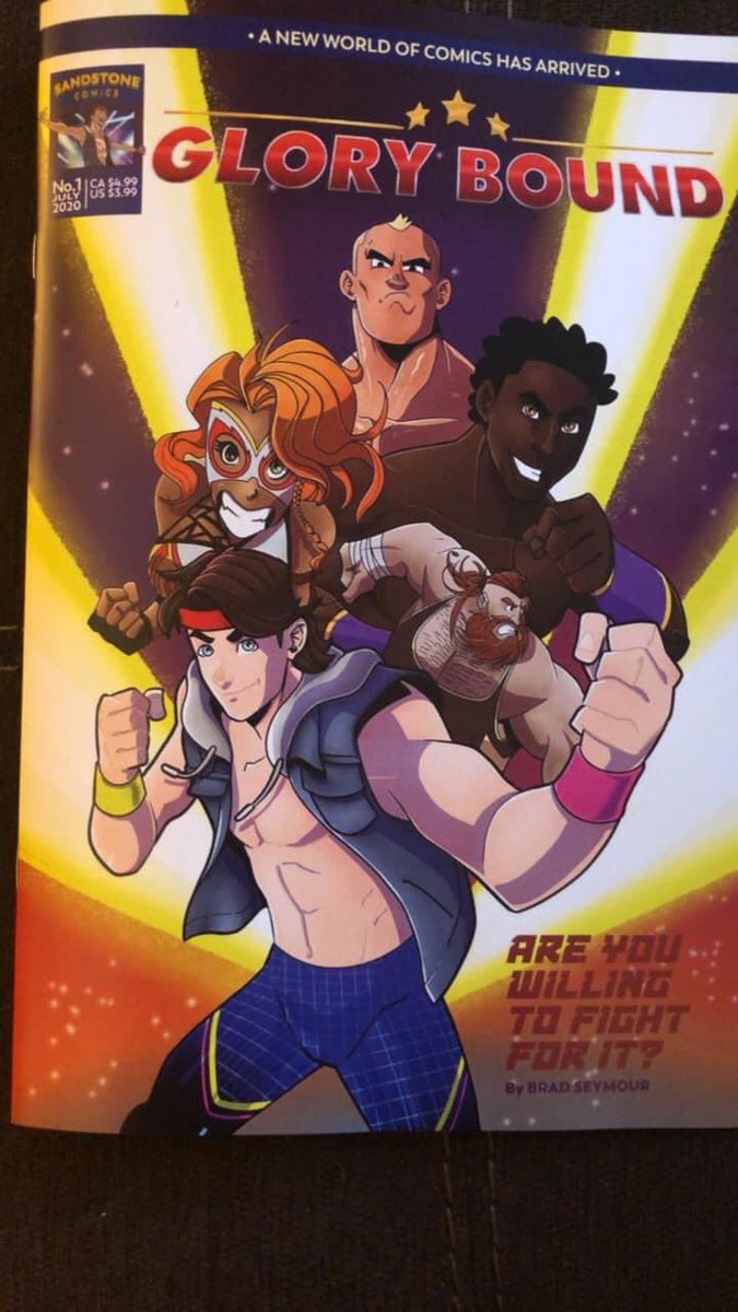 KandMComics's tweet photo. That was fun! Check out the new #SandstoneComics release- “Blory Bound” by Brad Seymour. Follow the journey of Jeff Squires to fame or failure...and there will be plenty of bruises along the way. A great first issue & proudly printed & created on #PEI #comics @ComicsSandstone https://t.co/9VAEctpAyD
