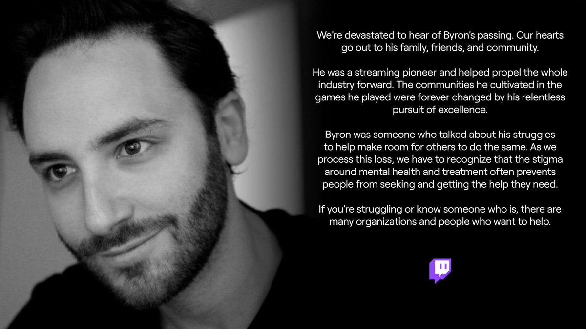 Rest in peace, Reckful.

link.twitch.tv/mentalhealthsu…