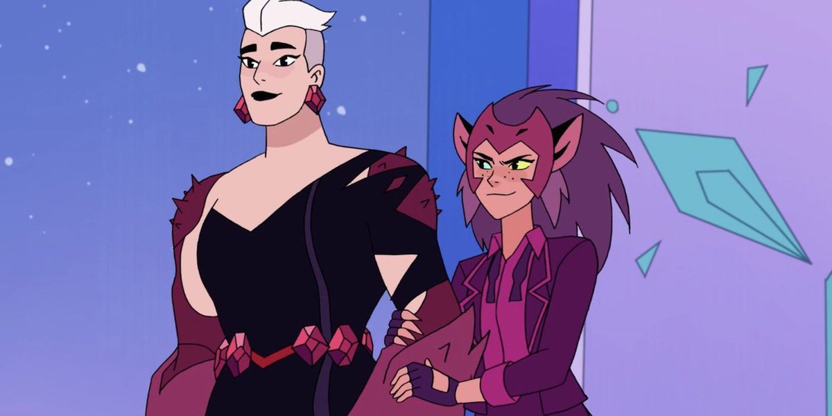 But what's really striking is the representation of queerness. As  @LindseyMantoan argues above, She-Ra is completely groundbreaking in this respect. There's not one, not two, but a multiplicity of queer characters and relationships represented.