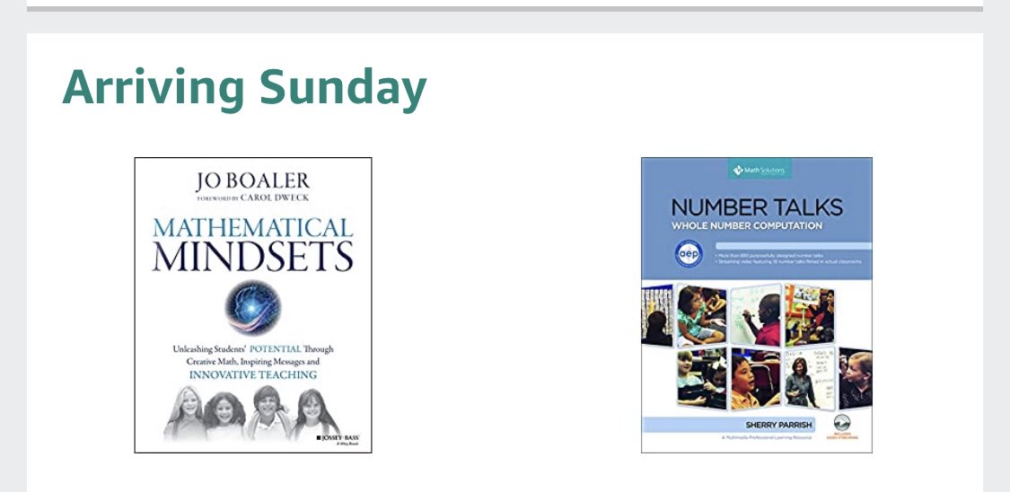 TristaDLC's tweet image. Day 2- more PD planning for #SMCISD teachers, joined NCTM, and bought some books on Amazon. #growingmathminds #growingmymind @NCTM