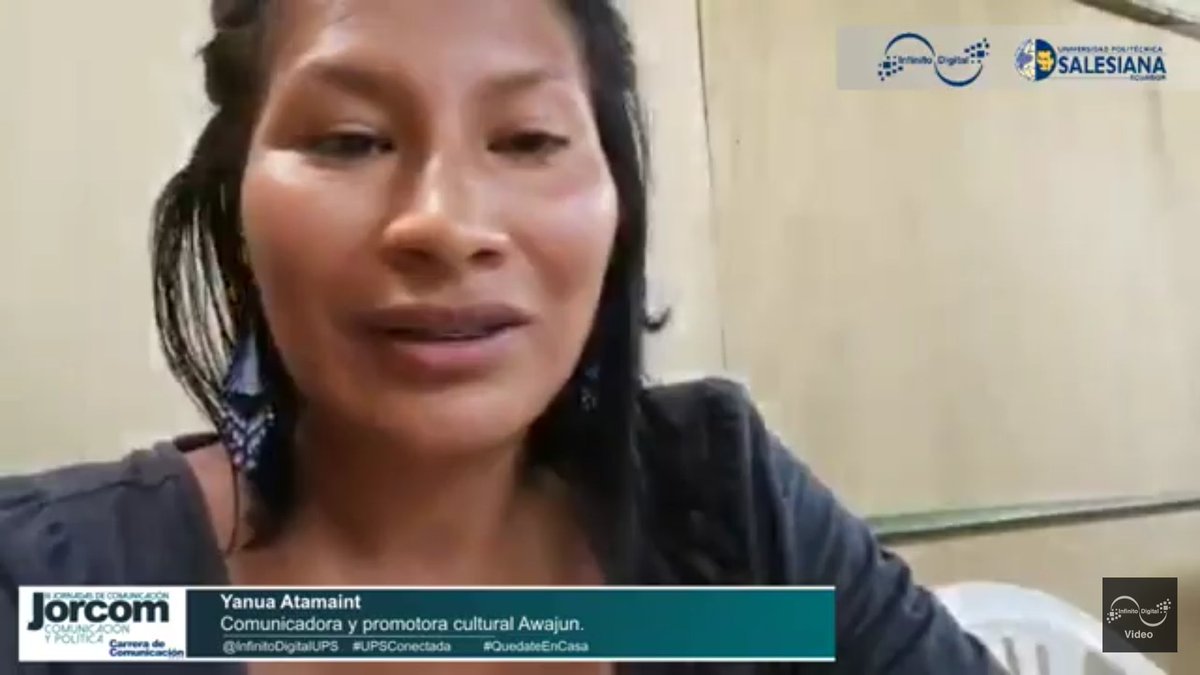 AngieNarvez5's tweet photo. La pandemia del Coronavirus ha llegado hasta el Amazonas con un contagio masivo y lastimosamente han fallecido varios de sus lideres. en el rostro de Yanua Atamaint una de las ponenetes en la #Jorcom3 se puede notar el dolor que esta crisis nos va dejando.
#Doxa701 #OpiniónPúblic https://t.co/UIBpTel1aL