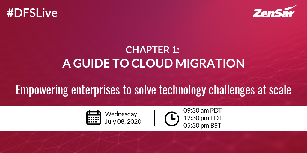 Zensar's tweet photo. Businesses embrace cloud to accelerate innovation and for business value realization.
Presenting #DFSLive, an insightful 30 minutes #live session on Twitter. Attend this session and win an exciting gift if the presenter picks and answers your question during the Q&A.
#DFSisHow https://t.co/AsoCEK4c0c