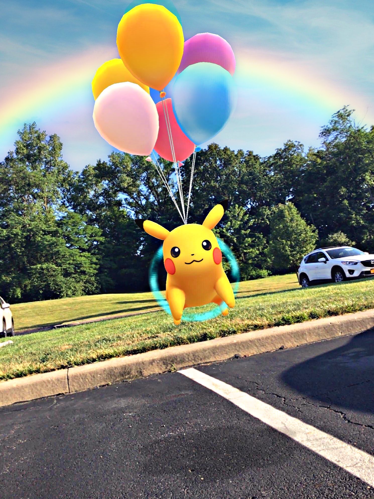 Shiny Pikachu (flying)