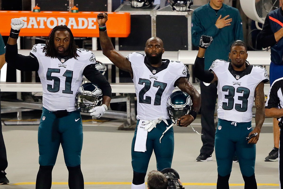 With %70 of players in the NFL being Black, seems like The Black National Anthem is what should always been played. "Lift Every Voice and Sing!" #BlackNationalAnthem