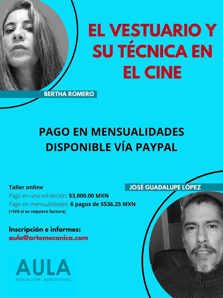 ACTACUADRO's tweet image. Los invitamos a este taller online #cinemexicano