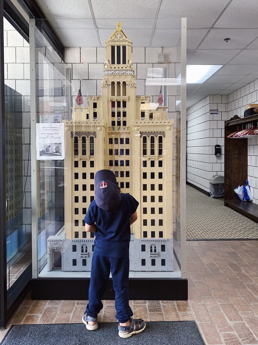 Lego replica of the <a href="/MayoClinic/">Mayo Clinic</a> Plummer Building seen at the <a href="/HCOC/">History Center of Olmsted County</a> — so impressive • @MNs_Rochester #ExperienceRochesterMN #RochMN