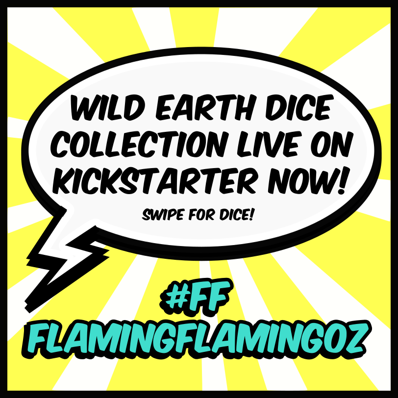 ExpressUrFandom's tweet photo. #ff - @flamingflamingoz I have pledged for 4 dice sets from this Kickstarter. They are just so pretty!!! You should really go check them out. Flamingflamingoz has been working on this project for ages and I've really enjoyed watching it progress.

#flamingflamingoz #wildearthdice https://t.co/d5px5GlkrS