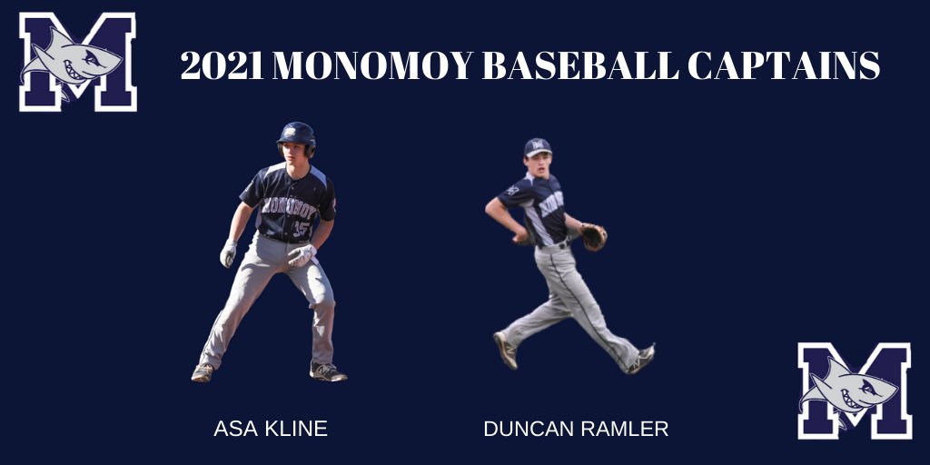 MonomoyBaseball's tweet photo. Proud to announce @Asa_Kline18 and @duncan_ramler as our 2021 baseball captains.  @ChroniKat @MattGoismanCCT #Monomoysharks https://t.co/03O06X3lrj
